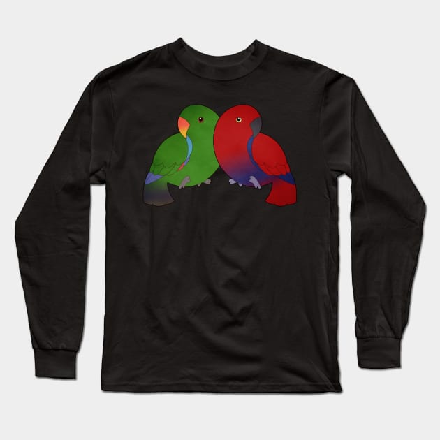 Eclectus Parrot Long Sleeve T-Shirt by Psitta